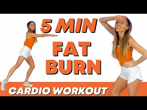 5 Minute Fat Burn Workout - 🔥 Speed Up Your Metabolism with this Quick Home Workout 🧡