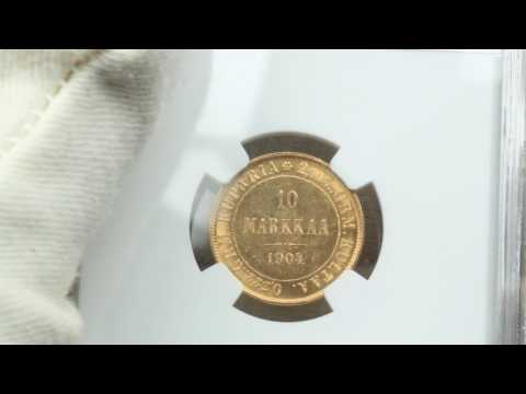 Coins.ee Auction 33. 10 markkaa 1904 L - NGC MS63 - Rare!