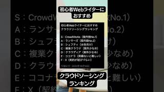 初心者Webライターにおすすめのクラウドソーシングサイトランキング#shorts