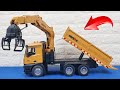 Huina 1575 Rc 26 Channel Professional Dump Truck Model Crane Rotating Arm And Realistic Lights 1 14