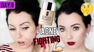 CLINIQUE ACNE SOLUTIONS FOUNDATION {First Impression Review & Demo!} 15 DAYS OF FOUNDATION