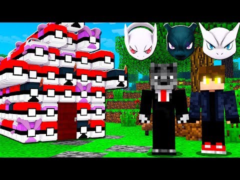 CONSTRUA A CASA SÓ COM LUCKY PIXELMON PRA VIR MUITO POKEMON LENDARIO - MINECRAFT PIXELMON MOD