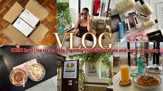 VLOG ; Shein haul | Ice cream date | Spa date | Solo lunch date and more shopping 🛍️…