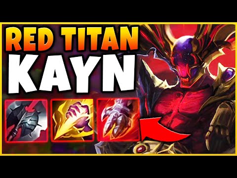 RED TITAN KAYN BUILD | DECIMATE THE ENTIRE ENEMY TEAM YOURSELF (ACTUAL 1V5) - League of Legends