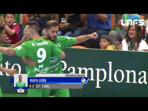 Gol Rafa Usín (5-3) en el Osasuna Magna - Santiago Futsal. 1J