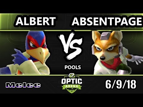Optic Arena SSBM - Albert (Falco) Vs. CLN | AbsentPage (Fox) Smash Melee Pools