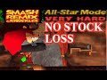 Smash Remix All Star Mode Gameplay With Knuckles VERY HARD No Stock Loss