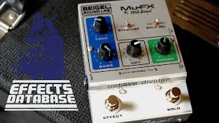 Video thumbnail for Mu-FX Octave Divider (by Joris & Jesse) by effectsdatabase