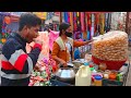 Hard Working Lady Selling Fuchka Dahi Fuchka Pani Puri Golgappa Street Food India