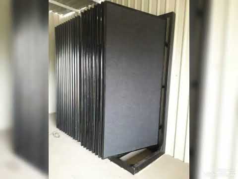 Movable ms floor tile display rack (24 shelves)