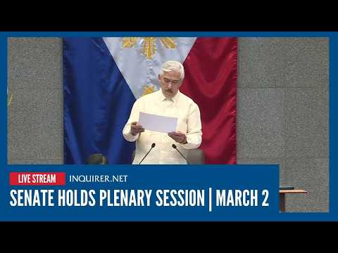 LIVE: Senate holds plenary session | March 2