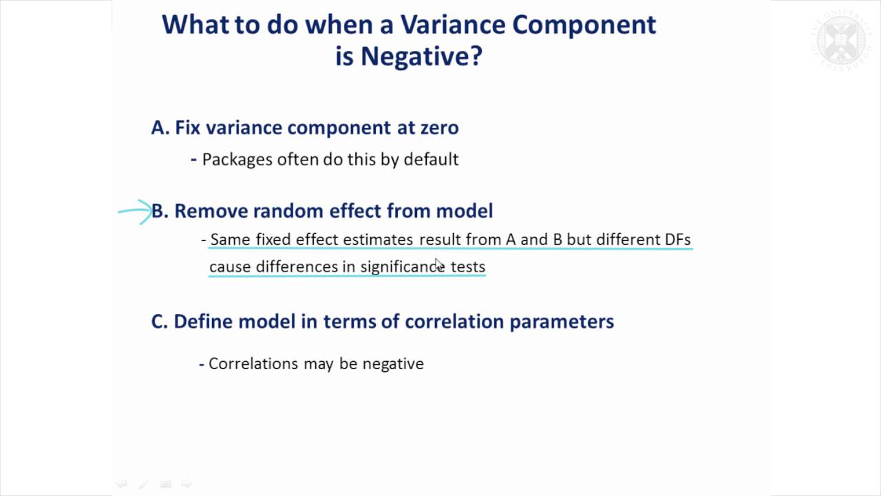 12. Practical considerations – Negative Variance Components