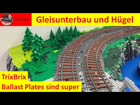 Dietmar´s Brick-World (180) Gleisunterbau mit TrixBrix Ballast Plates