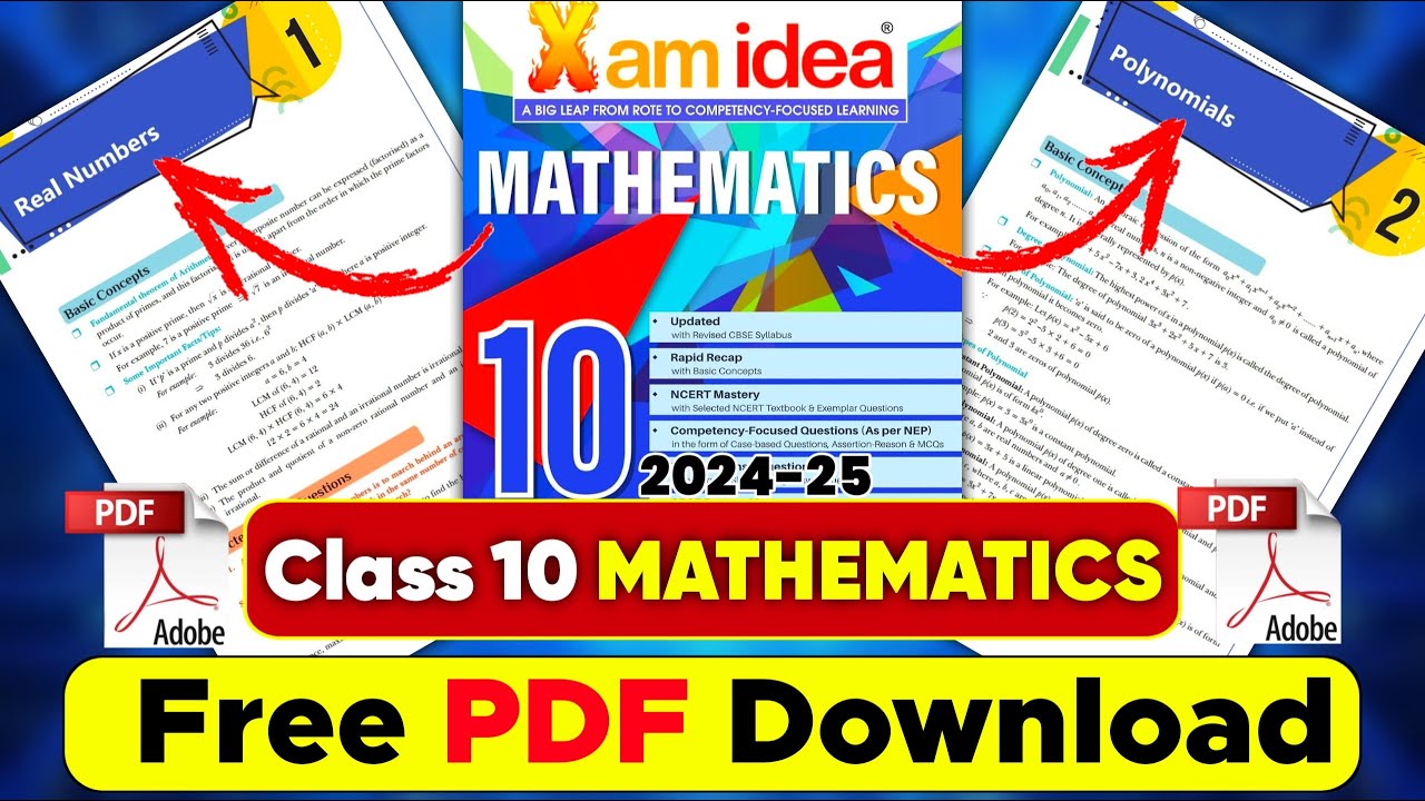 Class 10 Mathematics Xamidea Book PDF Free Download || Best Book For CBSE Exam To Score 98+ marks💯