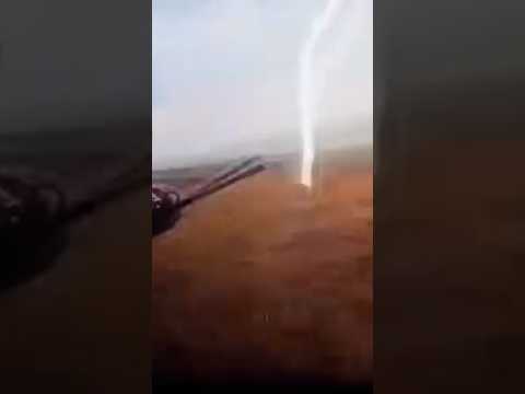 Lightning nearly strikes two highway patrol troopers