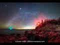 RED ALERT: Winter stars over Bass Harbor Lighthouse