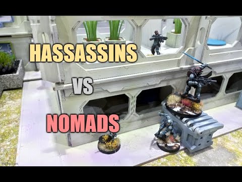 Infinity Battle Report - Hassassins vs Nomads (AI Hunt)