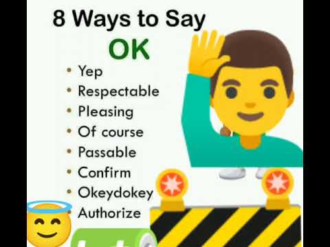 Ways to say OK