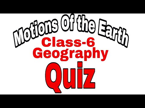 Quiz (test yourself)/ Motions of the earth / Class 6 Geography / MCQ QUIZ / Extra important question