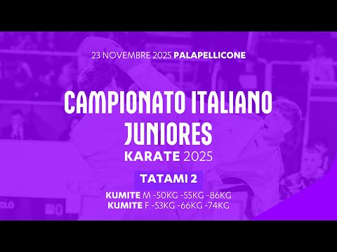 🥋 Karate 👉 Campionato Italiano Juniores #kumite 2025 ➡️ Tatami2 🟢 Day3