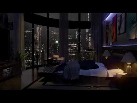 New York's night of thunderstorms and rain   8 Hours rain on window   rain sounds