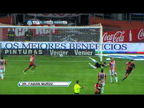 Gol de Muñoz. Estudiantes 2 - Newell's 2. Fecha 5. Torneo Final 2013. Fútbol Para Todos