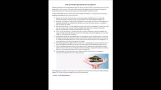 How do I find the right tenants for my property - Colin James McKenzie