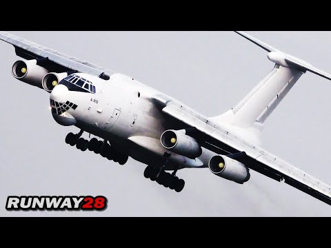 Whistling Aviacon Zitotrans Landing Ilyushin IL-76TD at Eindhoven Airport