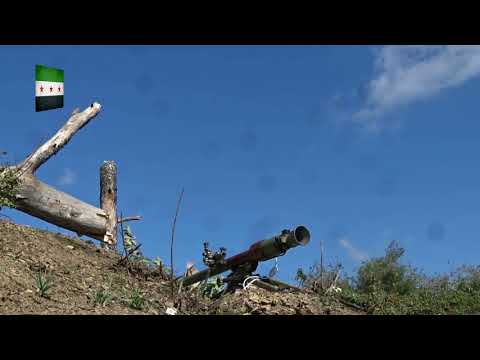 استهداف تحصينات قوات النظام في جبهة عطيرة في منطقة ربيعة بواسطة مدفع بي 9 من قبل الفرقة الثانية الساحلية