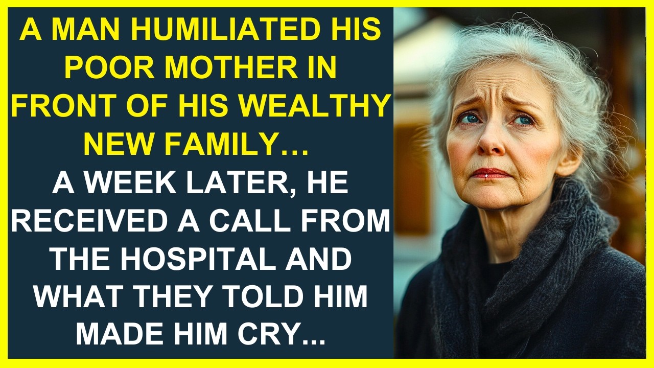 A MAN HUMILIATED HIS POOR MOTHER IN FRONT OF HIS NEW FAMILY A WEEK LATER, HIS REGRET WAS UNAVOIDABLE