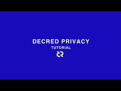 Decred Privacy Tutorial: Mix Your Coins