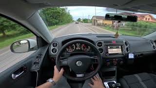 Driving VW Tiguan 2.0 TDI 4motion DSG 2010 Open Road POV Onboard Drive