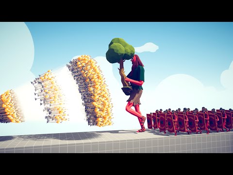 100x SHIELD BEARERS + TREE GIANT vs EVERY GOD - Totally Accurate Battle Simulator TABS