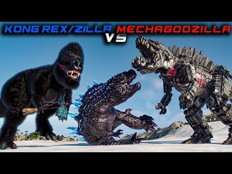 Kong Rex & Godzilla vs Mechagodzilla: Epic Battle in Jurassic Park: Who will survive? | JWE2