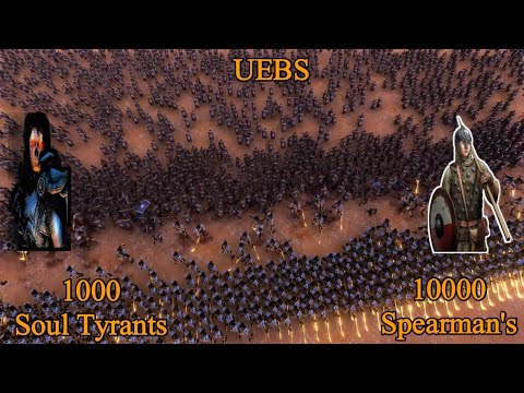1000 Soul Tyrants' vs 10000 Spearman's | Ultimate Epic Battle Simulator |