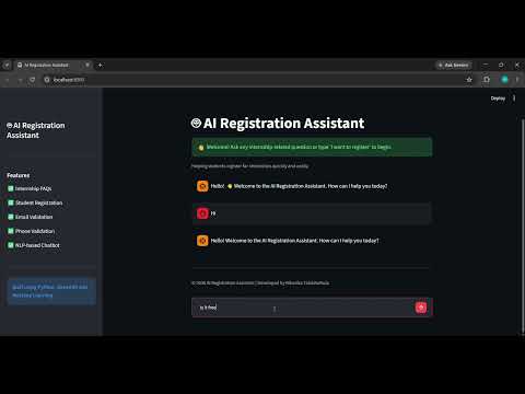 Task Demo - DAS004715 - Registration Assistant