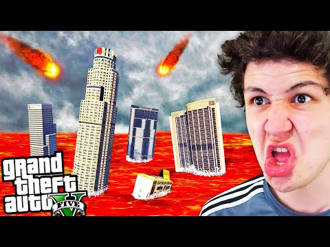 ¿Qué PASA si Hay un TSUNAMI de LAVA en GTA 5? Grand Theft Auto V - GTA V Mods