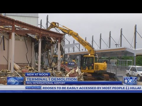 Crews demolish Terminal 1 at RDU International