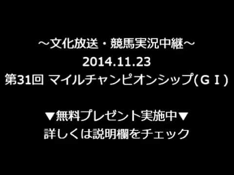 2014.11.23 第31回 マイルチャンピオンシップ(ＧＩ)～文化放送競馬中継～