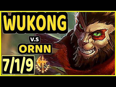 ARMUT (WUKONG) vs ORNN - 7/1/9 KDA TOP CHALLENGER GAMEPLAY - EUW