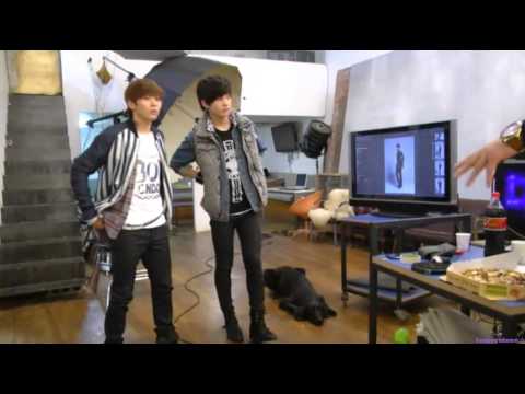 131115 LIKE SEVENTEEN 3 PHOTOSHOOT: Seventeen and dog