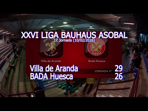 LIGA BAUHAUS ASOBAL J17 Villa de aranda - BADA Huesca 29 - 26
