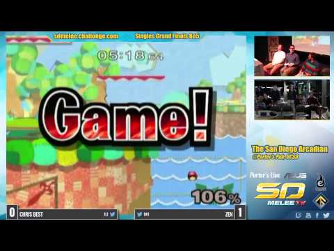 The San Diego Arcadian - Chris Best (Marth) vs Zen (Captain Falcon) SSBM Grand Finals - Melee