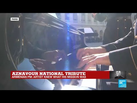 Aznavour national tribute: Watch as band performs emotional Armenian song