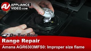 Amana Stove Repair: Improper Size Flame - Burner Assembly
