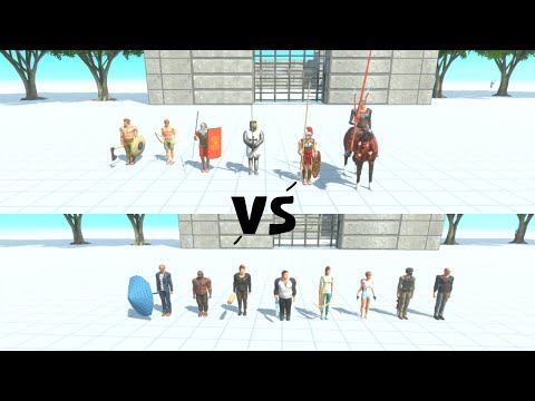 ANCIENT HUMANS VS MODERN HUMANS Tournament | animal revolt battle simulator