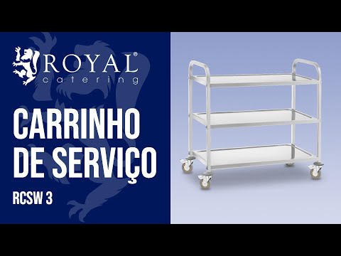 vídeo - Carrinho de serviço - 3 prateleiras - até 500 kg - Royal Catering