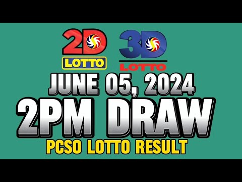 LOTTO 2PM DRAW 2D & 3D RESULT TODAY JUNE 05, 2024 #pcsolottoresults #lottoresulttoday #stlmindanao