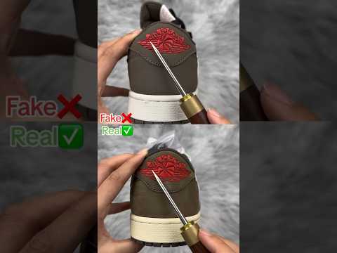 Real Vs Fake Travis Scott Dark Mocha Jordan 1 Low #sneakerhead #sneakers #viral