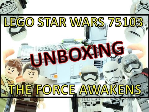 LEGO STAR WARS THE FORCE AWAKENS FIRST ORDER TRANSPORTER 75103 UNBOXING & REVIEW